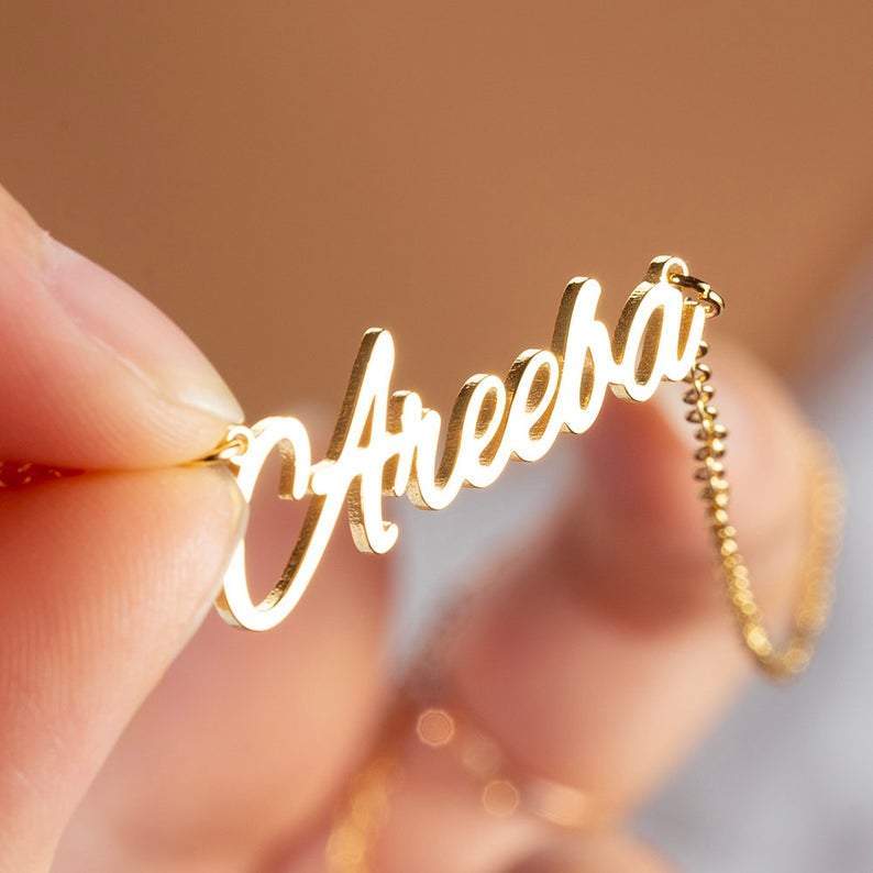 AntiqueAccesories Silver Sale Custom Name Necklace