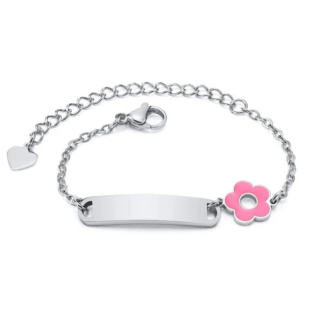 Antique Accessories Silver Child Charm Name Bracelet