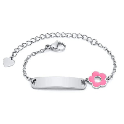 Antique Accessories Silver Child Charm Name Bracelet