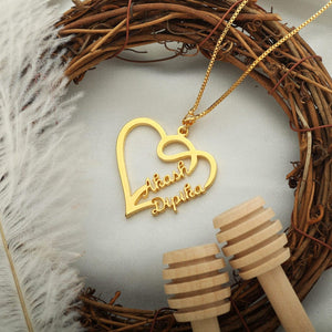 AntiqueAccesories Customized Double Name Necklace