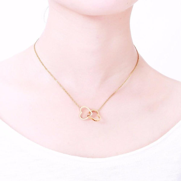 AntiqueAccesories Double Heart Necklace