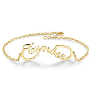 AntiqueAccesories golden Infinity Personalized Name Bracelets