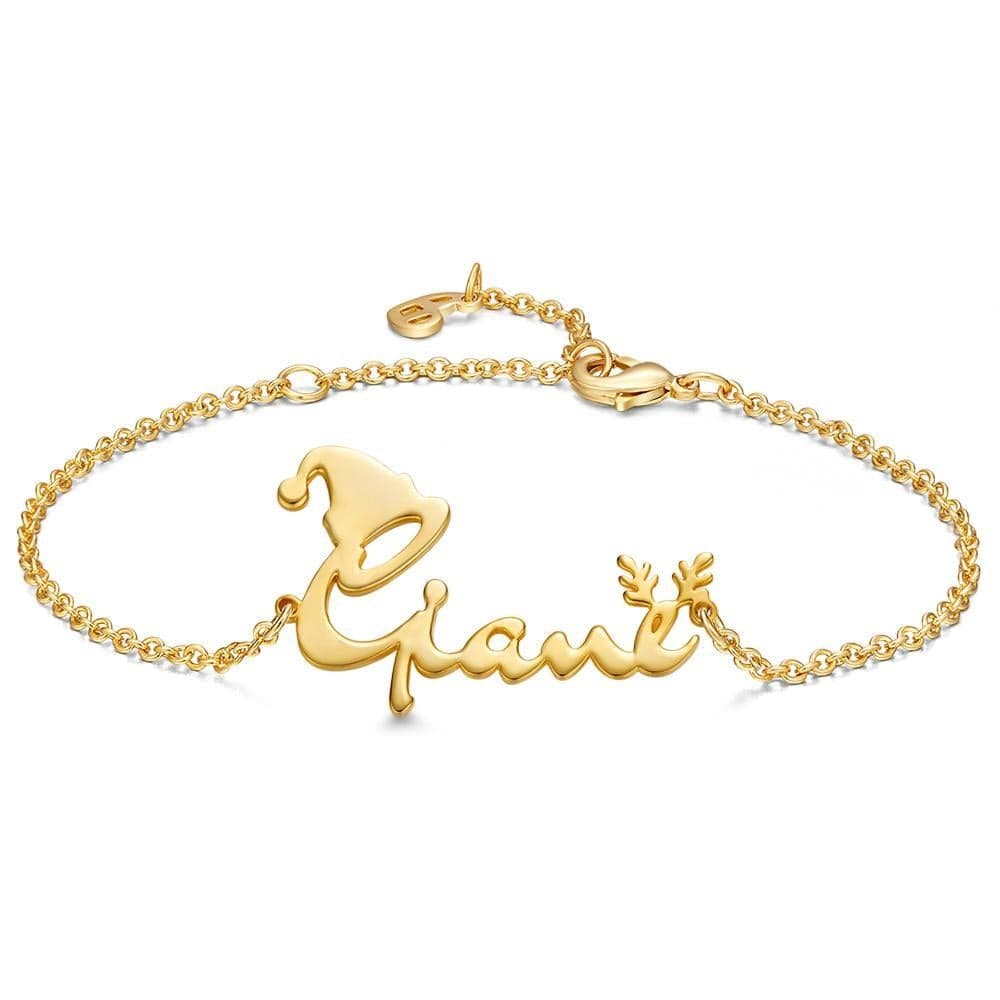 AntiqueAccesories golden Name Bracelet Unique Gift